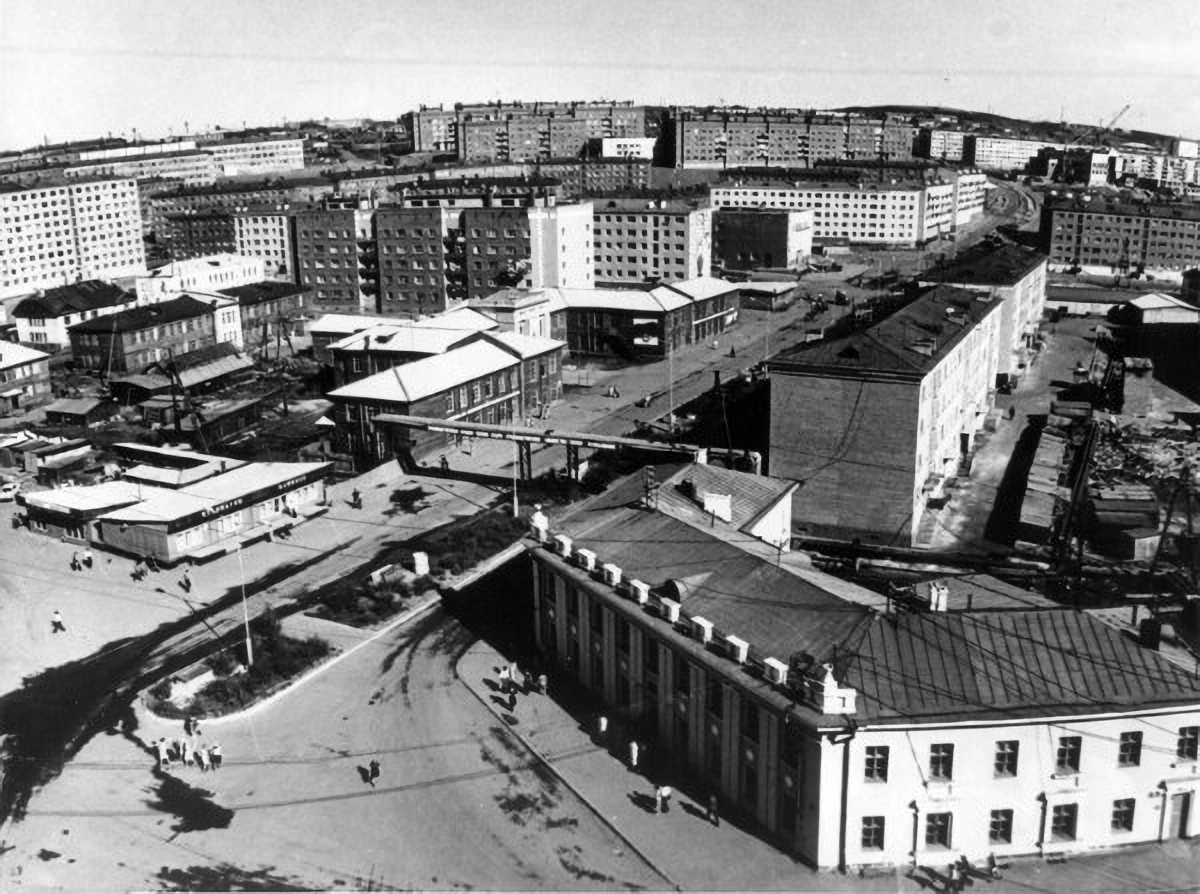 Дудинка, Красноярский край. Вид на город. Начало 1980-х годов.