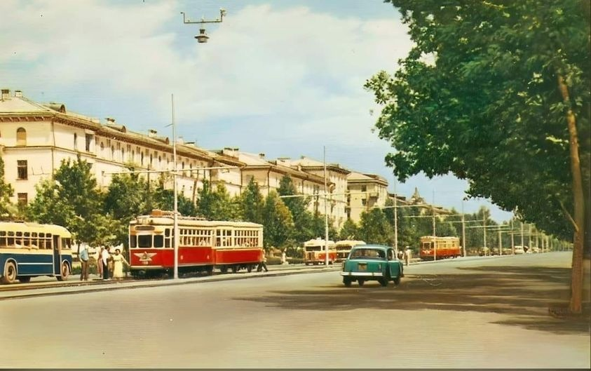 Ташкент, Узбекская ССР. Улица Шота Руставели, 1965 год.
