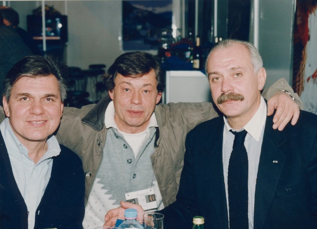 Николай Ващилин, Николай Караченцов и Никита Михалков 1994 год.